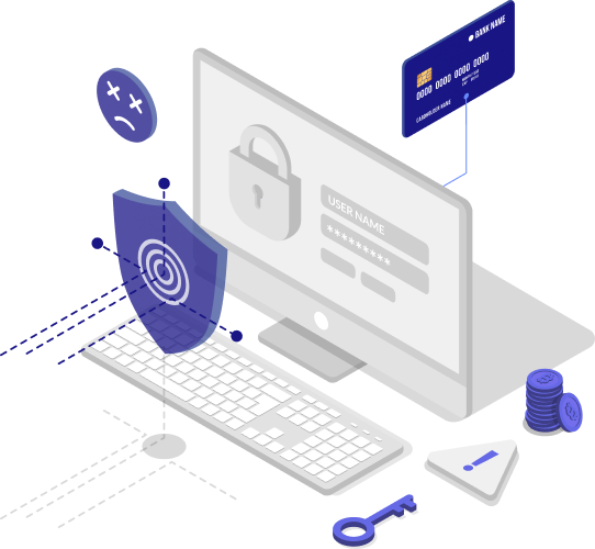 Security, privacy, and compliance graphic